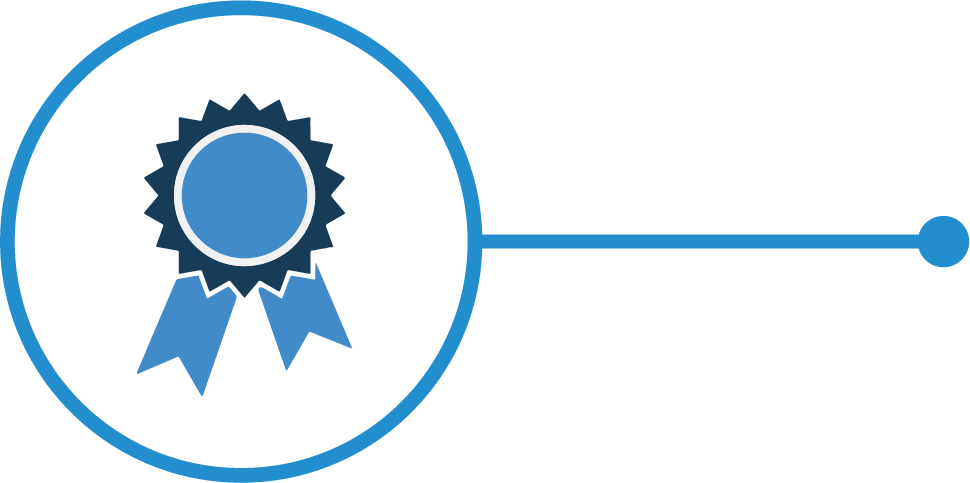 certificate ribbon in a circle
