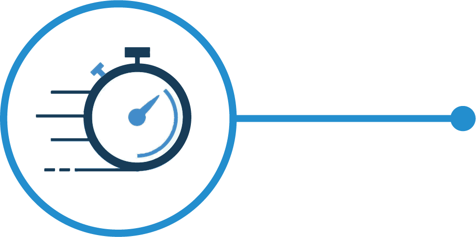 stopwatch inside of a circle